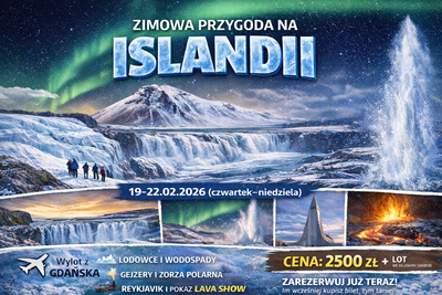 Weekend na Islandii – zorze, lodowce i wulkany 19-22.02.2026